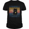 Black Cat Play Tennis Because Murder Is Wrong  Classic Men's T-shirt