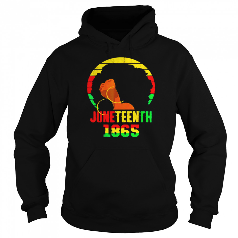 1865 juneteenth celebrate african American freedom day women  Unisex Hoodie