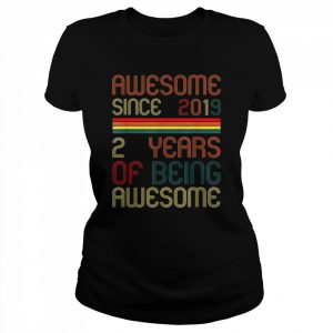 2 Years Old Awesome Since 2019 second Birthday Retro Shirt Classic Women's T-shirt