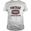 20 Years Old Vintage 2002 Limited Edition 20th BirthdayShirt Classic Men's T-shirt