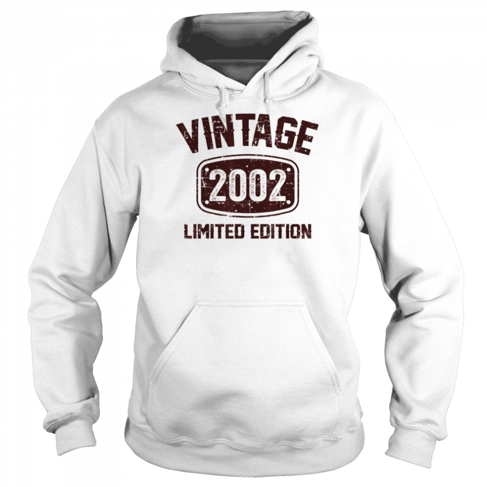 20 Years Old Vintage 2002 Limited Edition 20th BirthdayShirt Unisex Hoodie