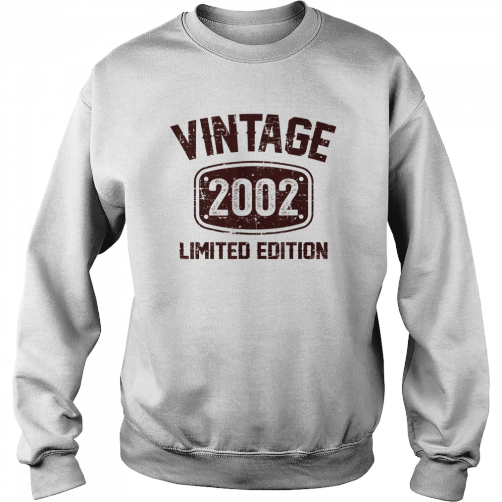 20 Years Old Vintage 2002 Limited Edition 20th BirthdayShirt Unisex Sweatshirt