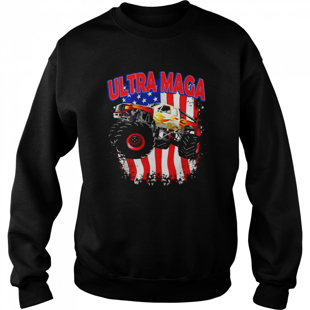 4th of july monster truck ultra maga American flag  Unisex Sweatshirt