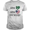 50% Pakistani Flag 50% American Flag 100% Beautiful Pakistan Shirt Classic Men's T-shirt