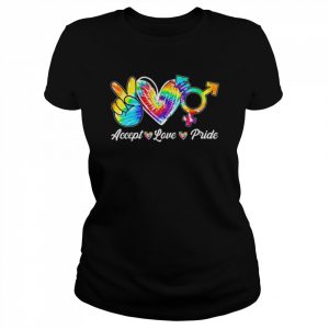 Accept love pride transgender tie dye lgbt pride month  Classic Women's T-shirt