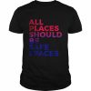 All Places Should Be Safe Spaces Bisexual Bi Pride Flag LGBT T-Shirt Classic Men's T-shirt