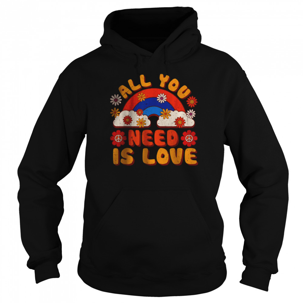 All you need is love Tie Dye Hippie  Unisex Hoodie