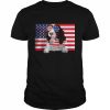 American Flag 4th of July English Springer Spaniel Dog Lover T-Shirt Classic Men's T-shirt