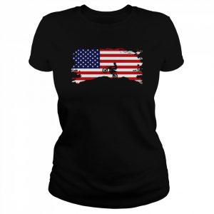 American Flag Motocross Apparel Motocross Dirt BikeShirt Shirt Classic Women's T-shirt