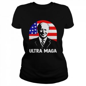 Anti Joe Biden Ultra Maga American Flag T-Shirt Classic Women's T-shirt