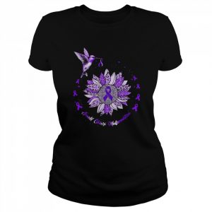 Arnold Chiari Malformation Awareness Sunflower Hummingbird RShirt Classic Women's T-shirt