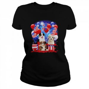 Australian Shepherd Balloons Fireworks Shirt Classic Women's T-shirt