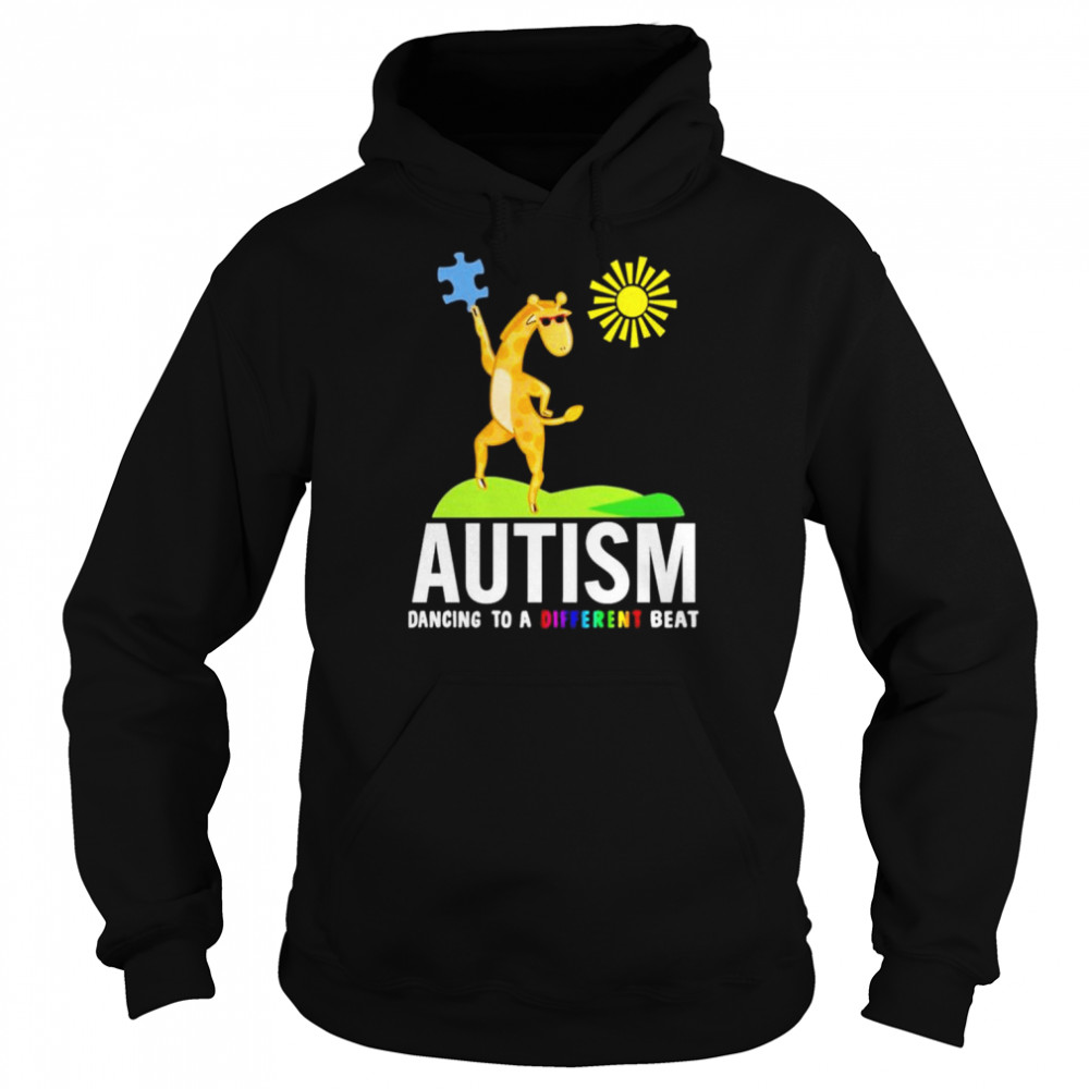 Autism dancing to a different beat giraffe  Unisex Hoodie