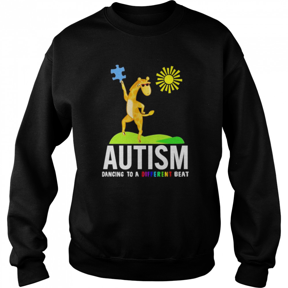 Autism dancing to a different beat giraffe  Unisex Sweatshirt