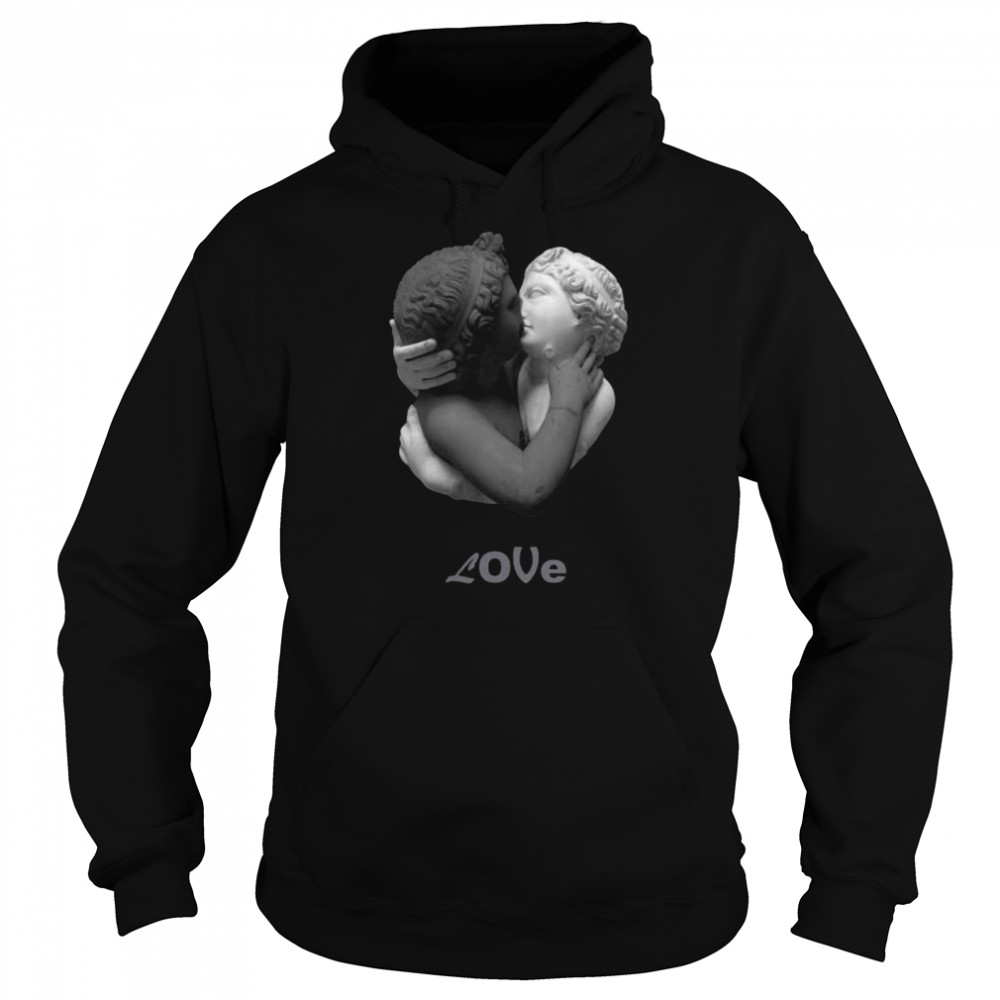 BLACK AND WHITE LOVE Shirt Unisex Hoodie