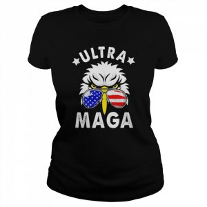 Bald eagle American flag we the people ultra maga patriotic  Classic Women's T-shirt