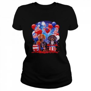 Balloons Fireworks Dachshund Ballons Fireworks Shirt Classic Women's T-shirt