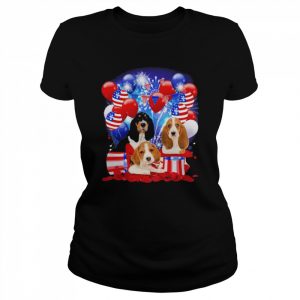 Basset Hound Balloons Fireworks Shirt Classic Women's T-shirt