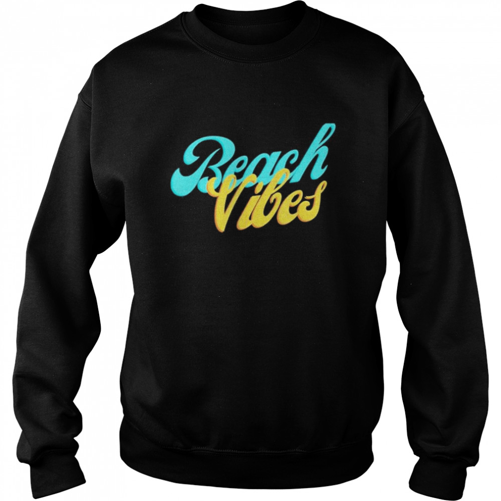 Beach vibes gift summer apparel colorful  Unisex Sweatshirt