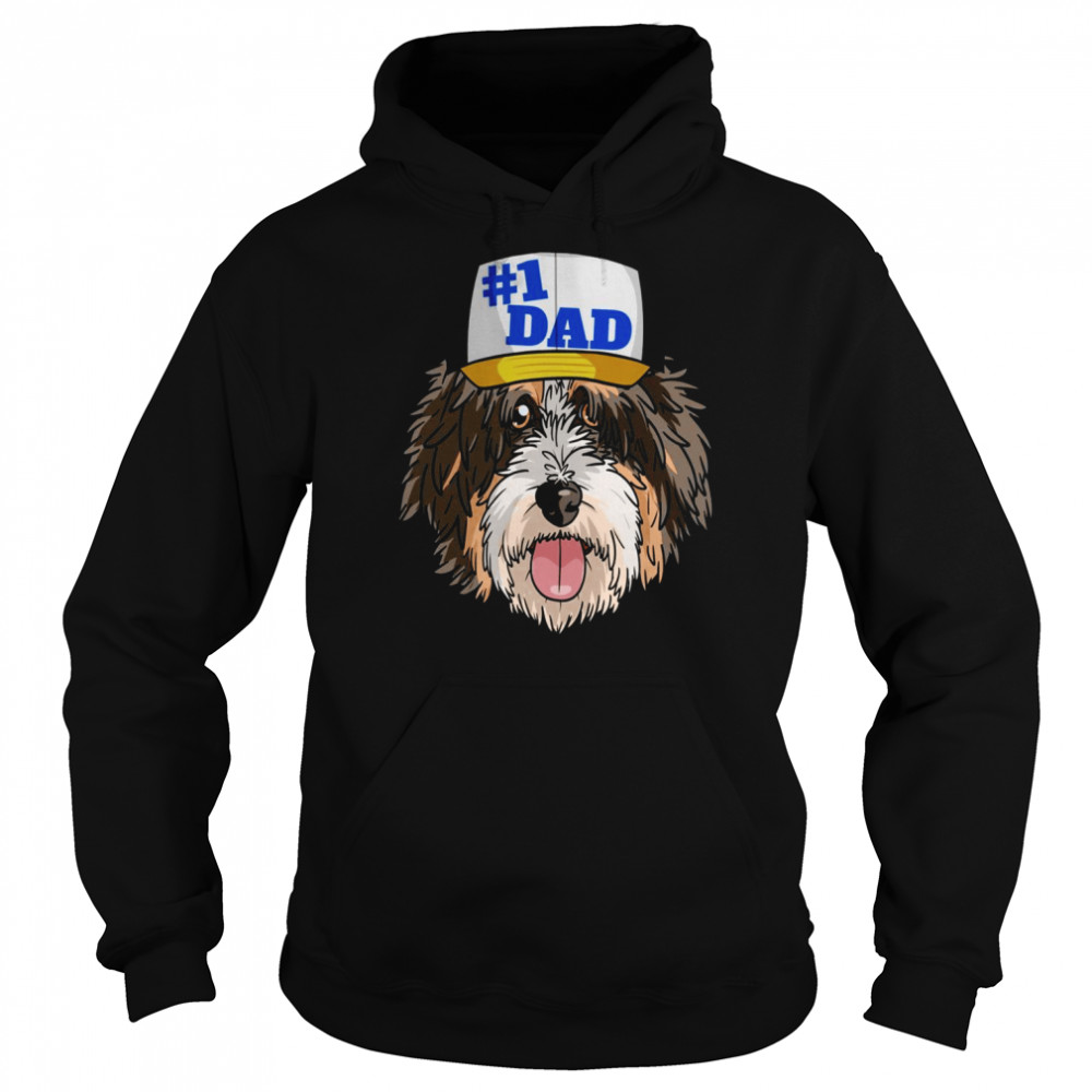 Bernedoodle #1 Dog Dad Father’s Day Shirt Unisex Hoodie