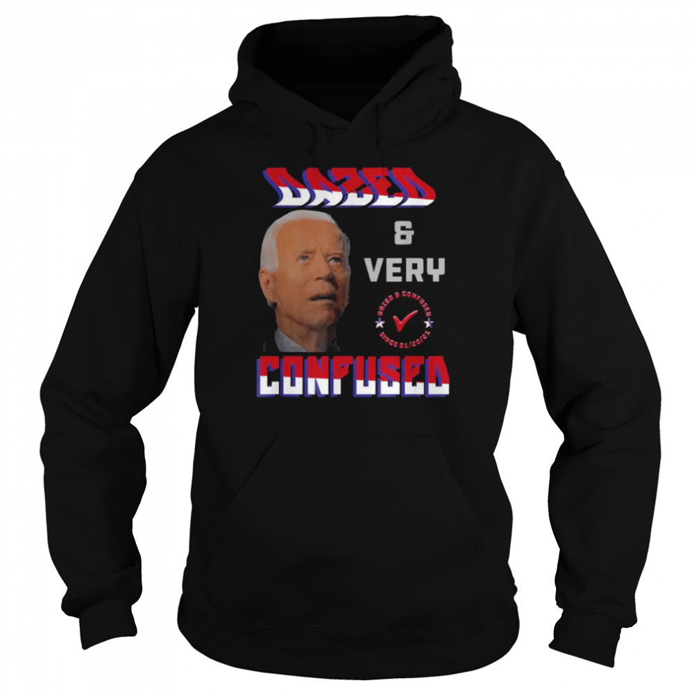 Biden dazed and very confused usa flag colors for anti biden  Unisex Hoodie