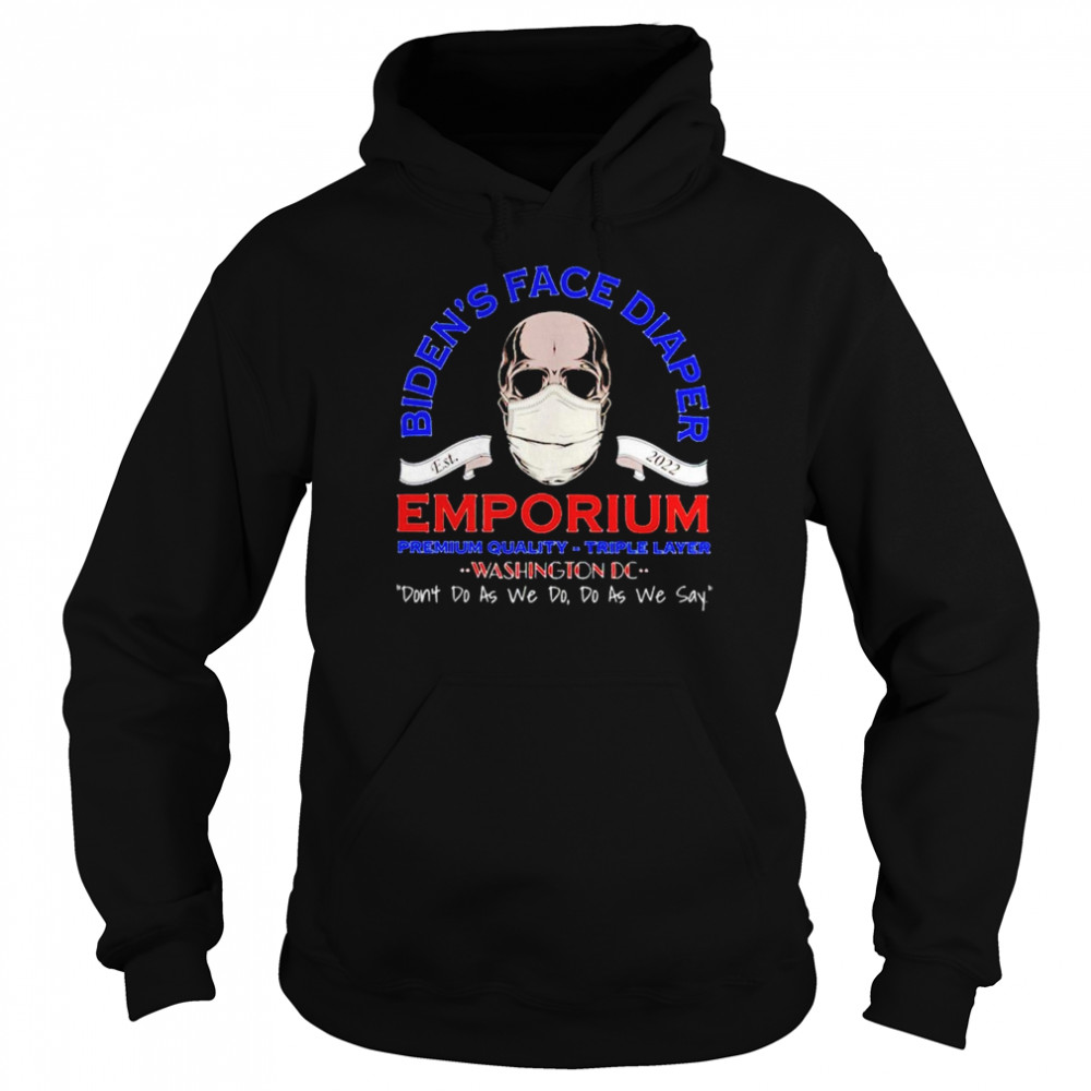 Biden’s face diaper emporium  Unisex Hoodie