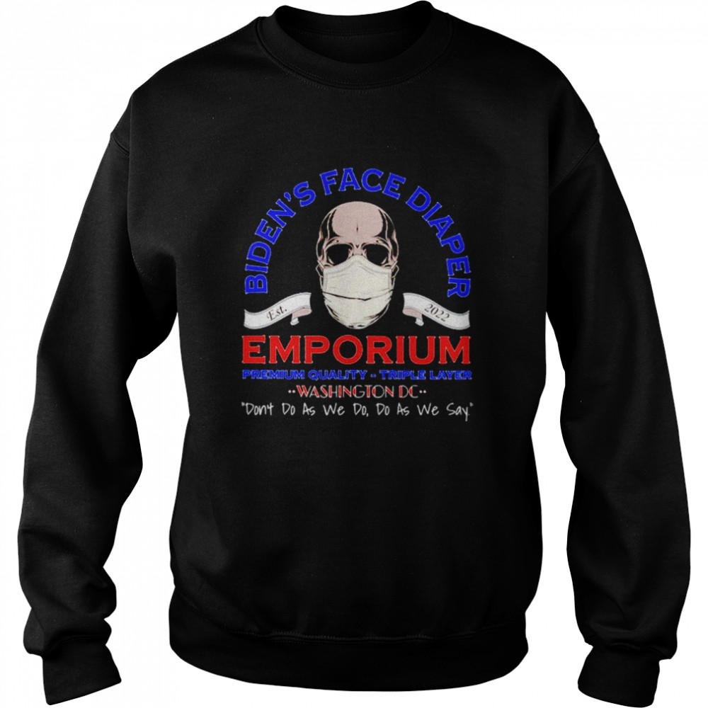 Biden’s face diaper emporium  Unisex Sweatshirt