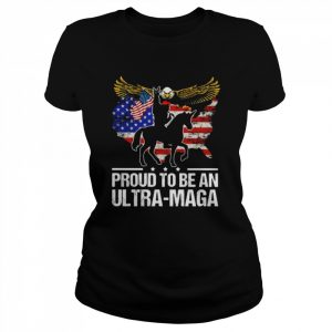 Bigfoot proud to be an ultra-maga 22 American flag  Classic Women's T-shirt