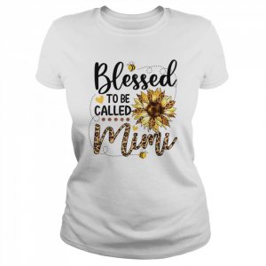 Blessed To Be Called Mimi Leopard Sunflower Bee Shirt Classic Women's T-shirt