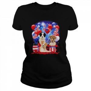 Border Collie Balloons Fireworks Shirt Classic Women's T-shirt