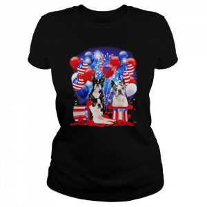 Boston Terrier Balloons Fireworks Shirt Classic Women's T-shirt