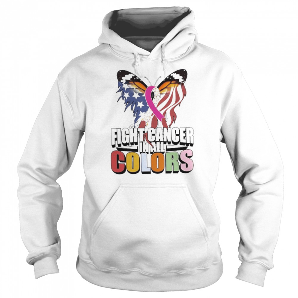 Butterfly fight cancer in all colors  Unisex Hoodie