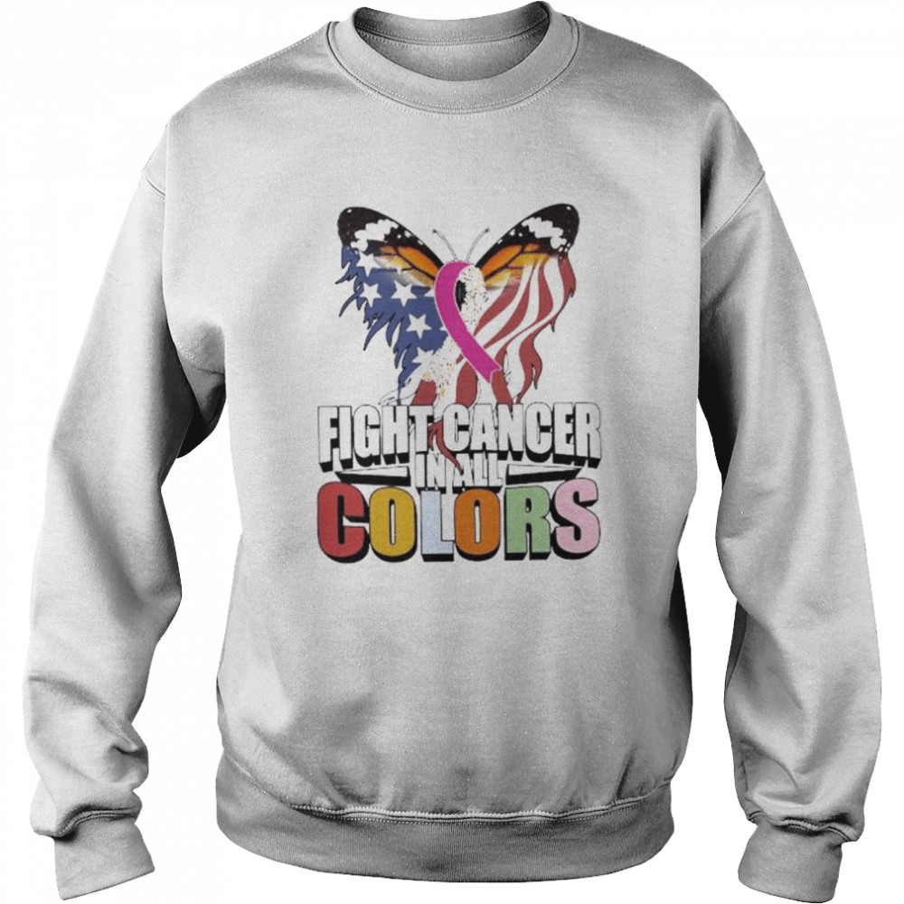 Butterfly fight cancer in all colors  Unisex Sweatshirt