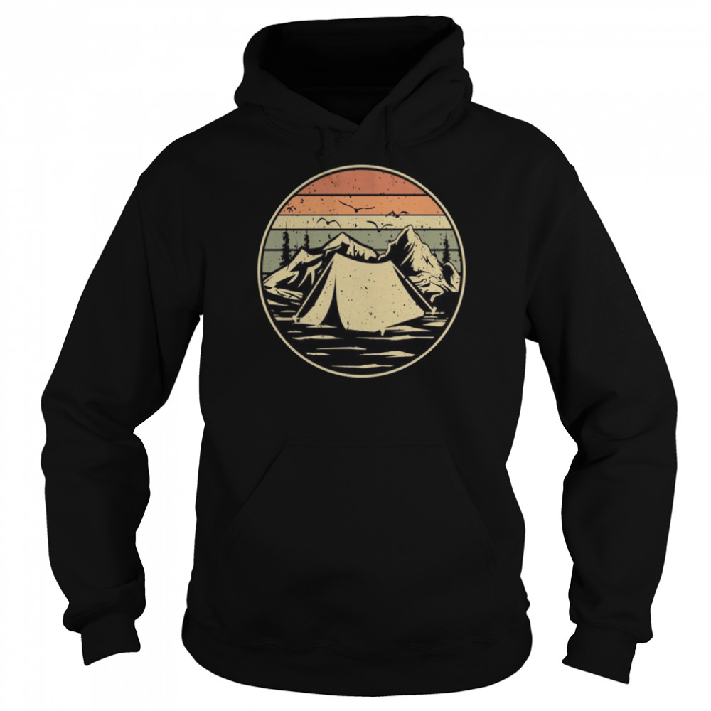 Camper Zelten Natur Vintage Camping Langarm Shirt Unisex Hoodie