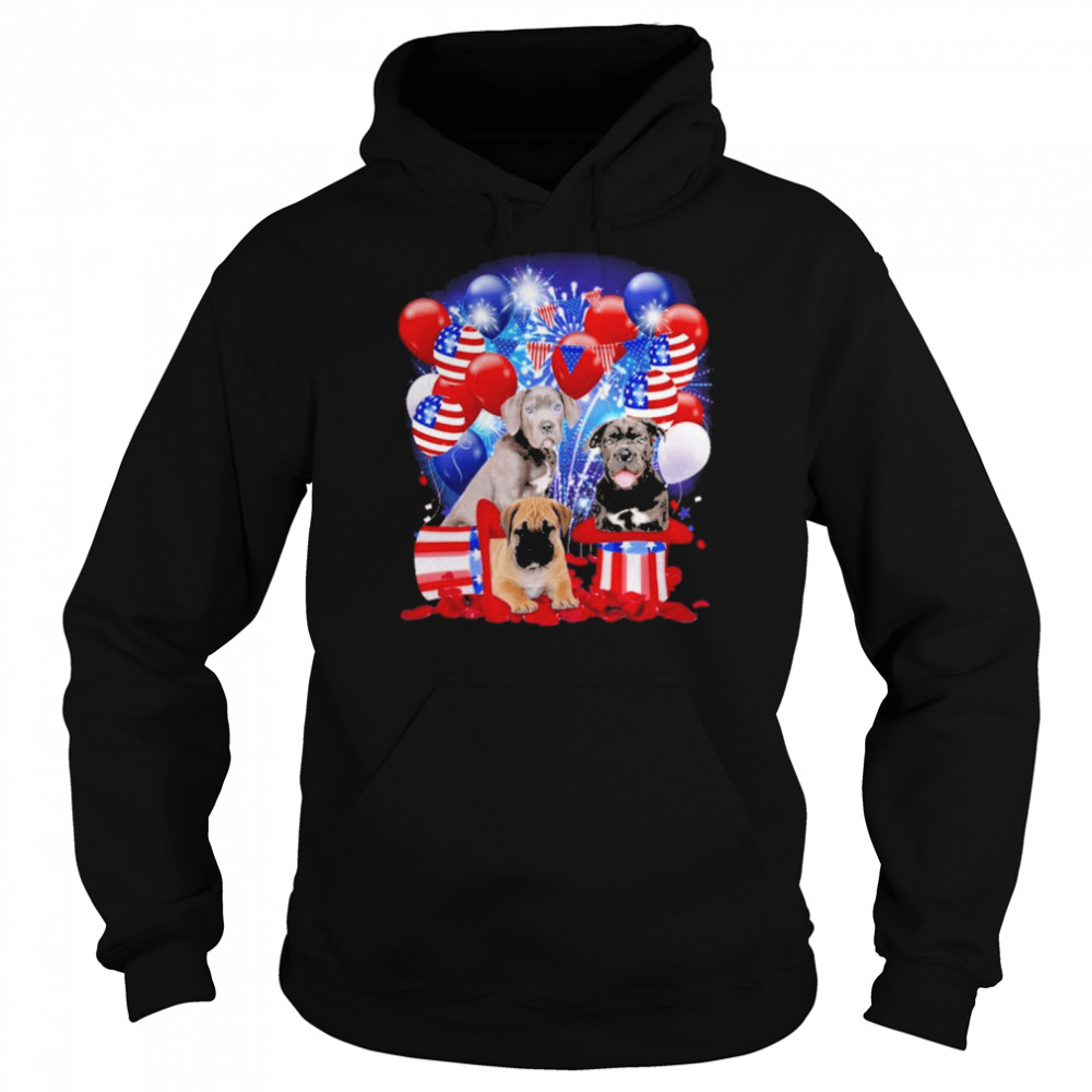 Cane Corso Balloons Fireworks Shirt Unisex Hoodie