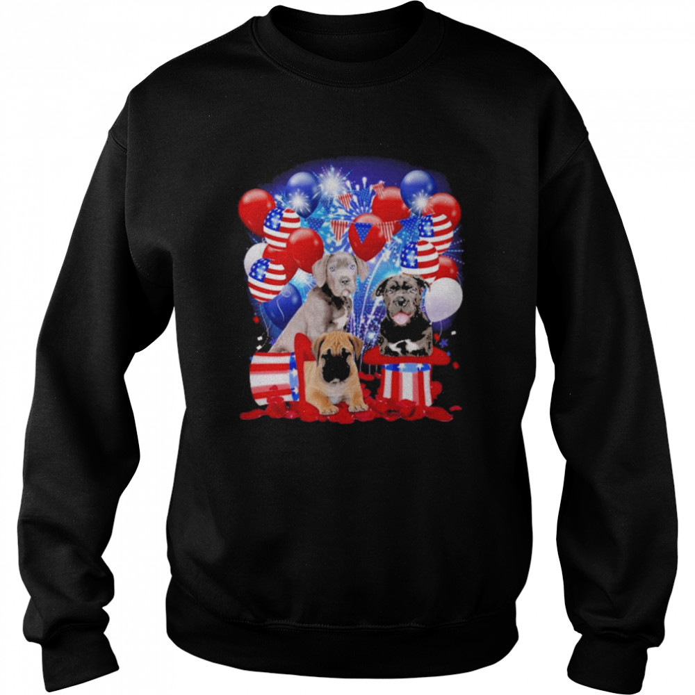 Cane Corso Balloons Fireworks Shirt Unisex Sweatshirt