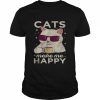 Cat Cats Make Me Happy Shirt Classic Men's T-shirt