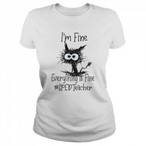 Cat I’m Fine Everything Is Fine SPED Teacher Shirt Classic Women's T-shirt