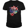 Cat proud and rose American flag 4th of july  Classic Men's T-shirt