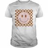 Checkered Pattern Smiley Face Retro Smile Face MemeShirt Classic Men's T-shirt