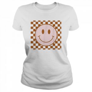 Checkered Pattern Smiley Face Retro Smile Face MemeShirt Classic Women's T-shirt