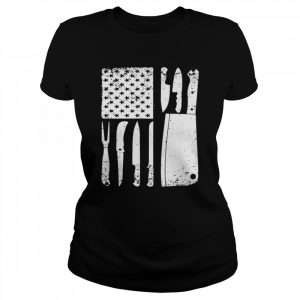 Chef Knife American Flag Design PatriotShirt Shirt Classic Women's T-shirt