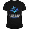 Child abuse prevention awareness month blue pinwheel  Classic Men's T-shirt