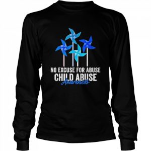 Child abuse prevention awareness month blue pinwheel  Long Sleeved T-shirt