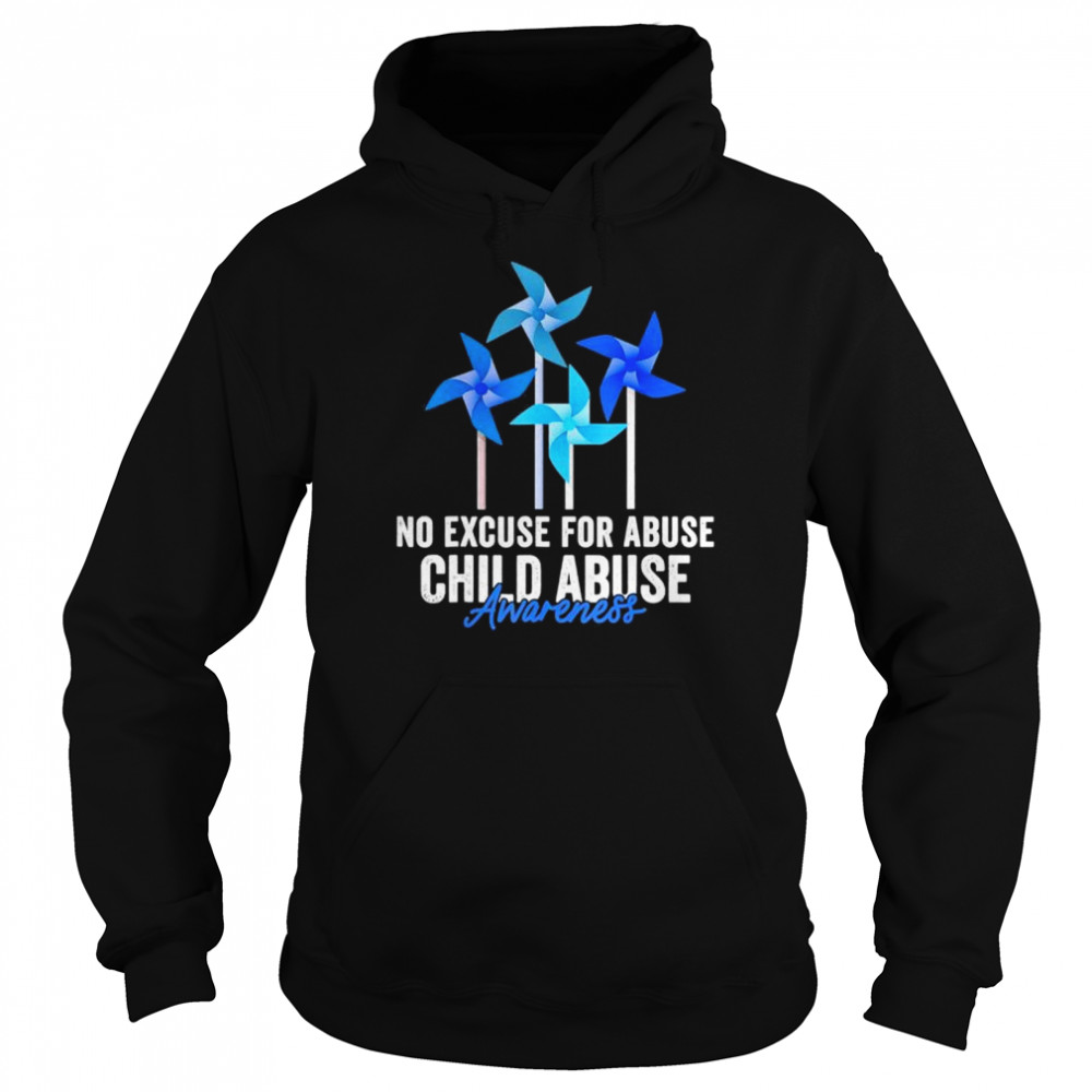 Child abuse prevention awareness month blue pinwheel  Unisex Hoodie