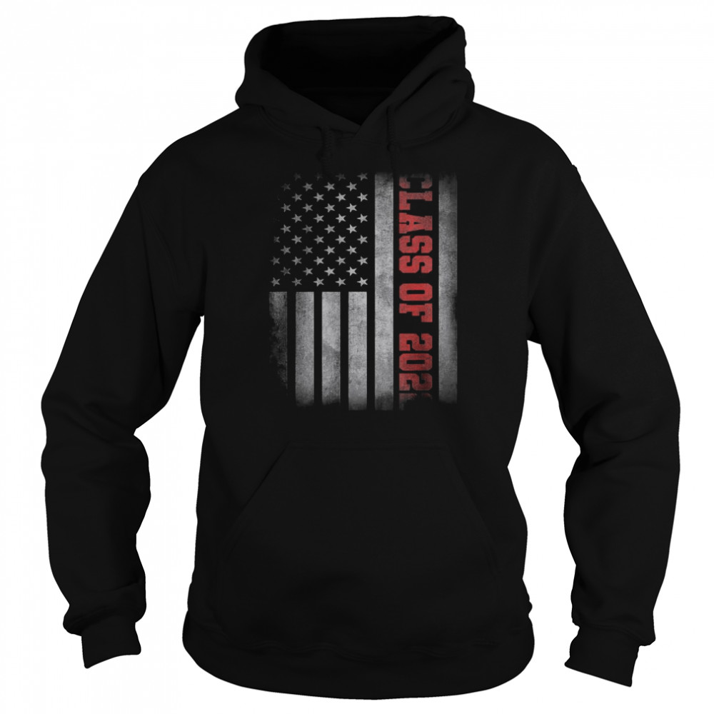 Class of 2022 Patriotic Distressed American Flag Graduation T-Shirt Unisex Hoodie