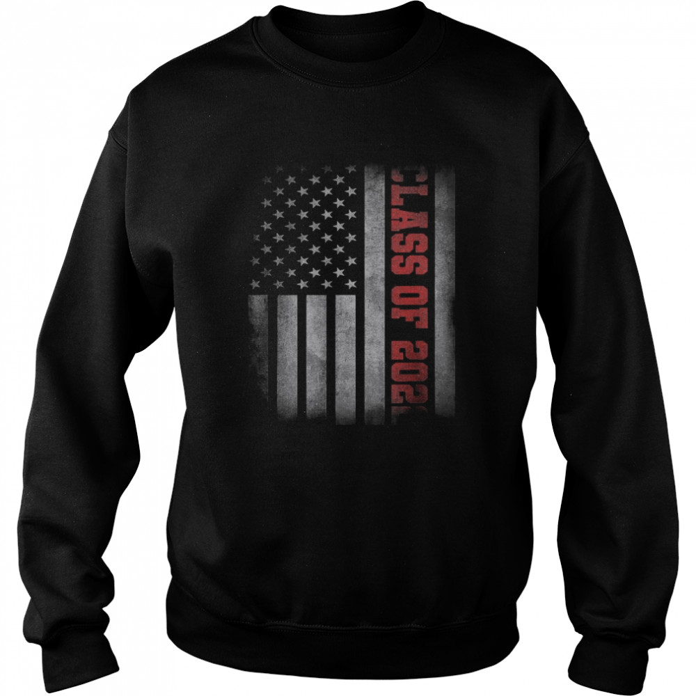 Class of 2022 Patriotic Distressed American Flag Graduation T-Shirt Unisex Sweatshirt