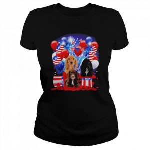 Cocker Spaniel Balloons Fireworks Shirt Classic Women's T-shirt