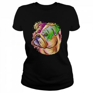 Colorful Pop Art Bulldog Dog Mom Mother’s Day Shirt Classic Women's T-shirt