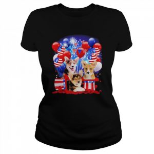 Corgi Ballons Fireworks Balloons Fireworks Shirt Classic Women's T-shirt